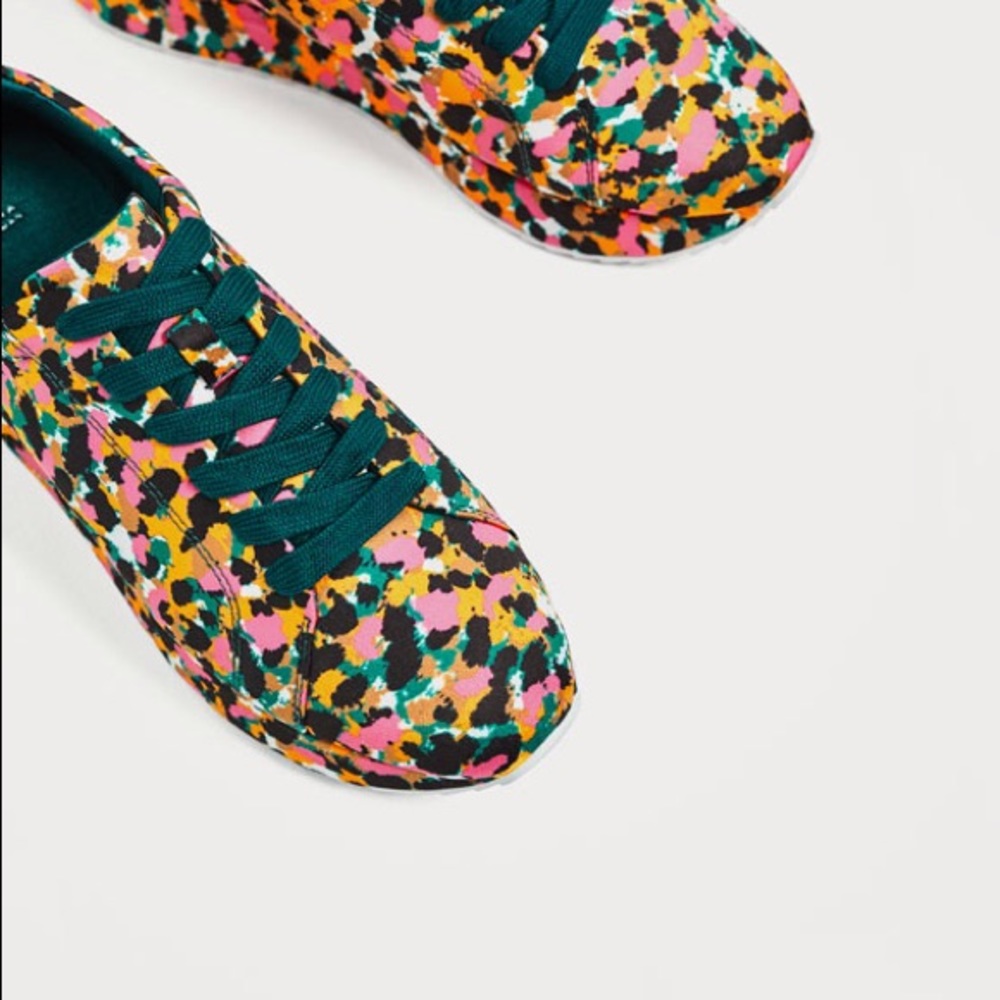 Zara Printed Satin Sneakers Sz 36| 6 US - Picture 5 of 9